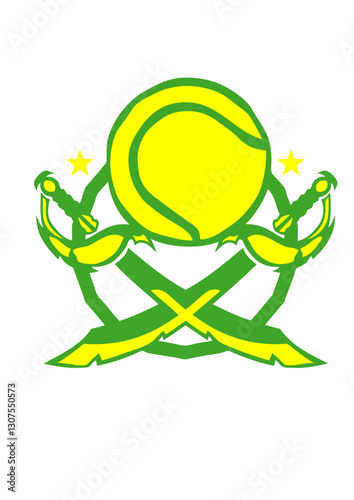 tennis sabre epee balle logo club