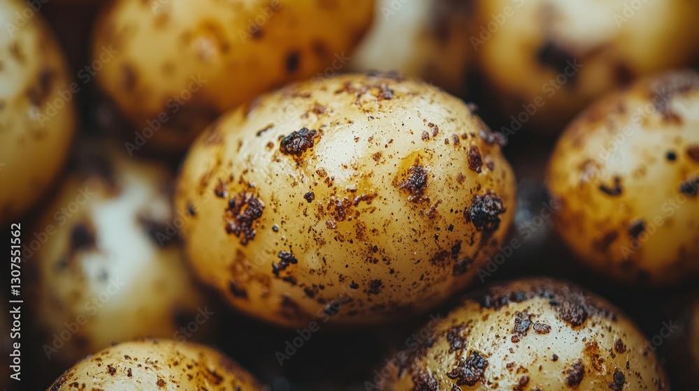 Dirty quail eggs close-up, rustic background, food photography Dirty quail eggs close-up, rustic background, food photography