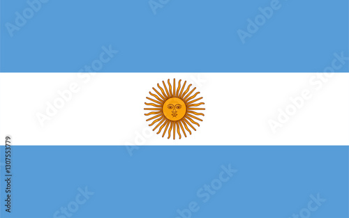 Argentina flag. Flag of Argentina. Argentina Day. Vector illustration