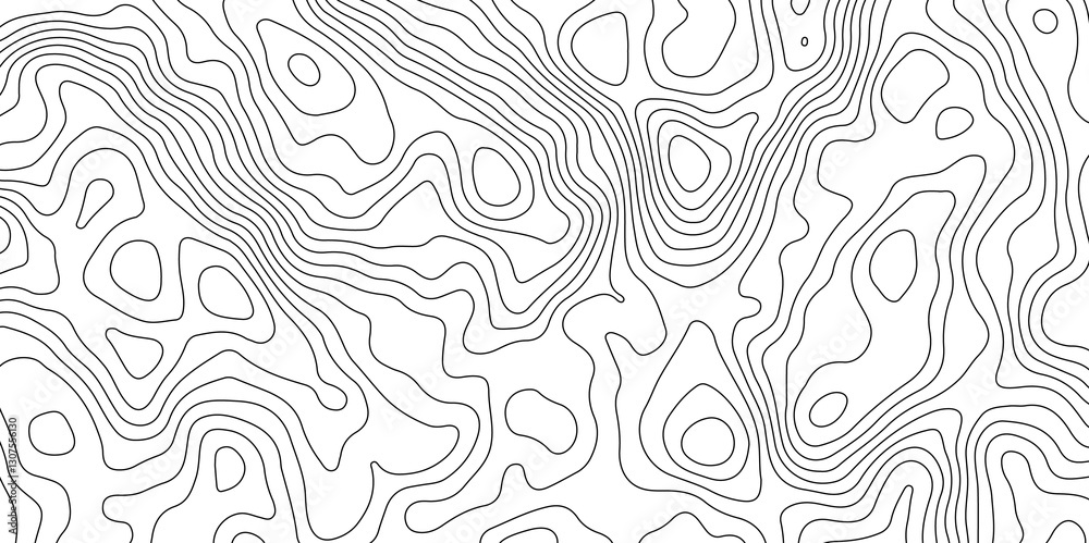 Fototapeta premium Abstract Topographic Contour Map Pattern Minimalist Geometric Background
