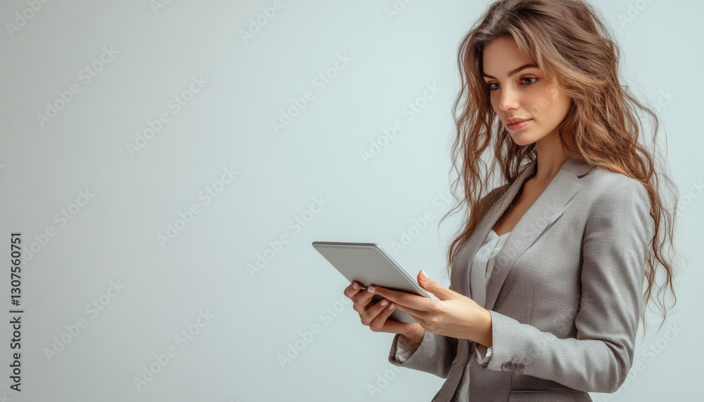 Young Businesswoman Using Digital Tablet Young Businesswoman Using Digital Tablet