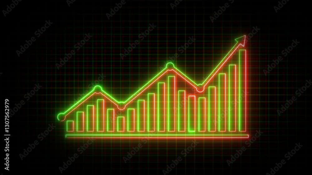 Animated Business Growth and Decline Graph Visualization. Dynamic Up and Down Business Growth Chart Animation Animated Business Growth and Decline Graph Visualization. Dynamic Up and Down Business Growth Chart Animation