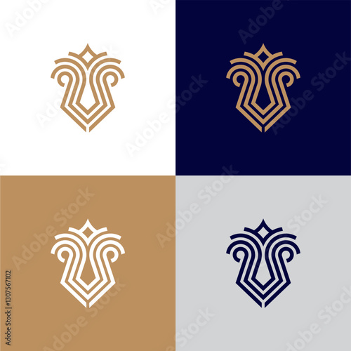 Lion and law logo concept