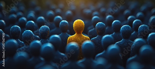 Embracing individuality a bold contrast in abstract 3d art