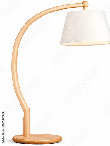 Wallpaper Mural Arc Lamp Modern wooden desk lamp with fabric shade, ideal for home or office reading Torontodigital.ca