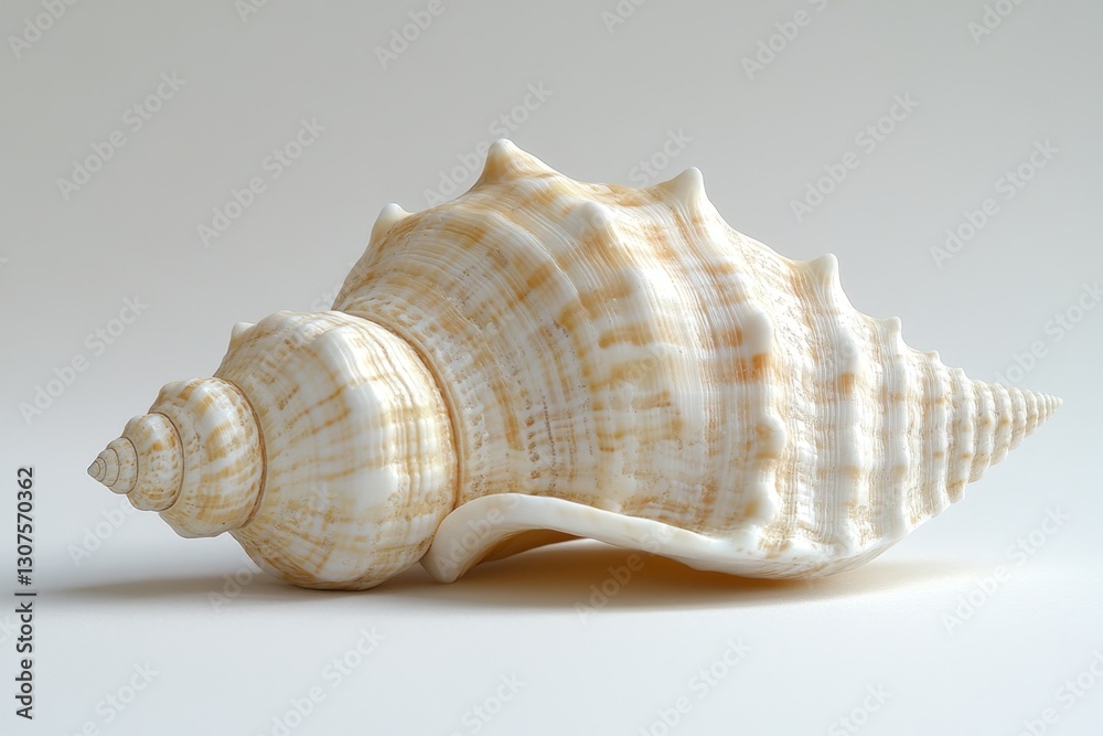 Obraz premium Seashell Closeup on an isolated white background