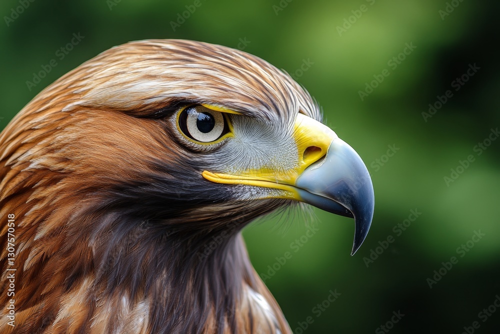 A close-up of a golden eagle’s sharp, piercing eyes and powerful beak A close-up of a golden eagle’s sharp, piercing eyes and powerful beak