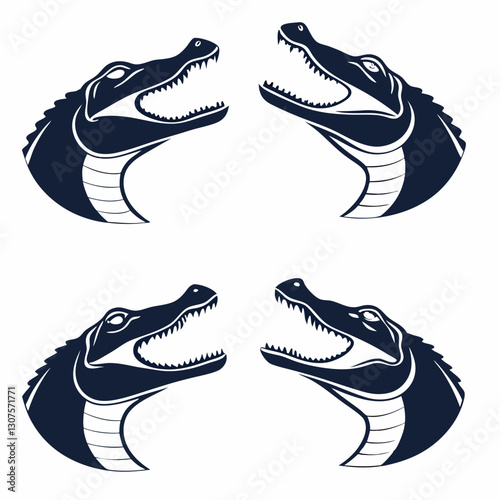 vector illustration of a crocodile