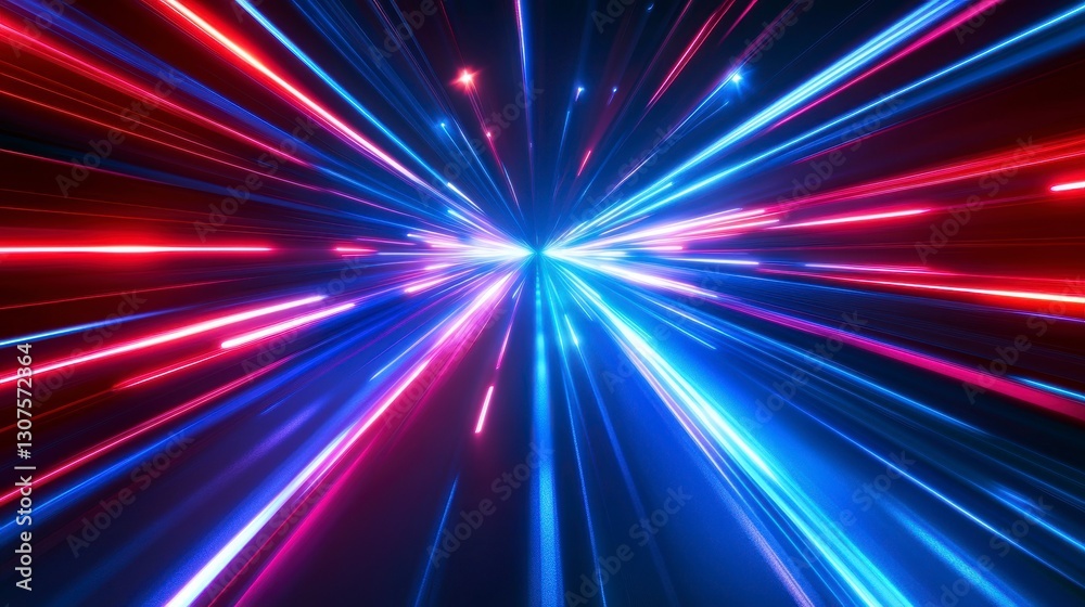 Abstract neon speed lines converging point. Possible use Background, graphic design Abstract neon speed lines converging point. Possible use Background, graphic design