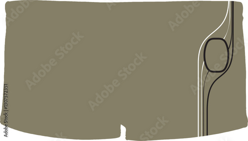 Swim Trunk with Stripes Print – Vector Design for Beach Fashion