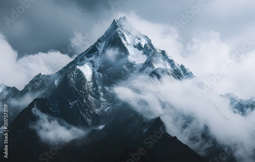 mountain landscape with clouds