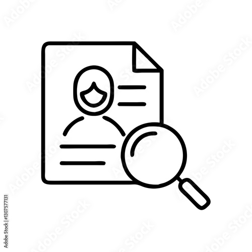 Recruiter reviewing documents, job application process