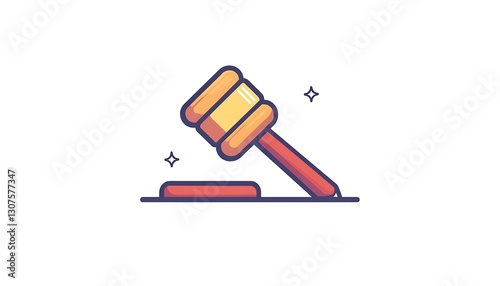 Gavel Icon, Justice, Courtroom