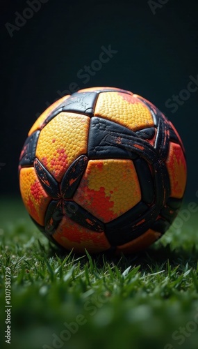 Prolate spheroid leather football, laces visible, exercise, ball, tackle