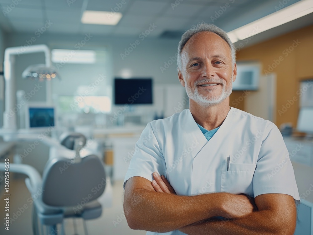 Obraz premium Man in dentist Office