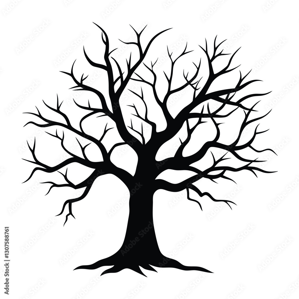 Obraz premium bare tree of a silhouette art