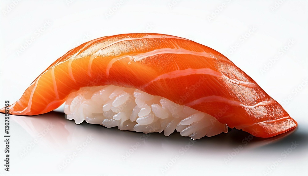 realistic salmon nigiri sushi isolated on white background generative ai realistic salmon nigiri sushi isolated on white background generative ai