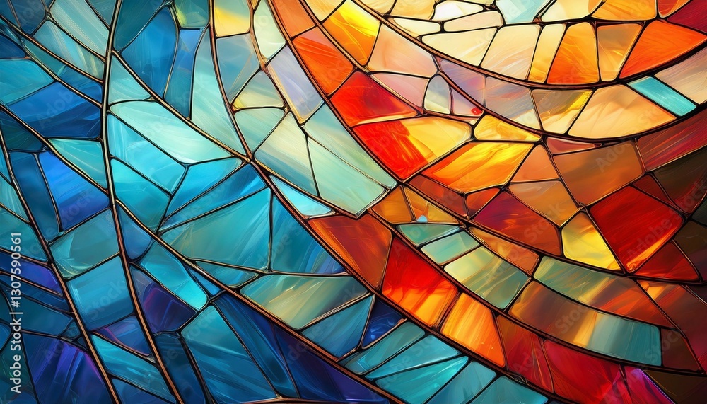 Fototapeta premium abstract glass mosaic geometric architectural design