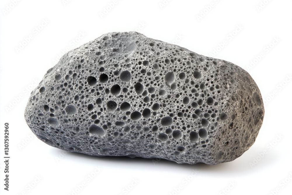 Textured Black Volcanic Rock with Holes and Unique Surface Characteristics Textured Black Volcanic Rock with Holes and Unique Surface Characteristics