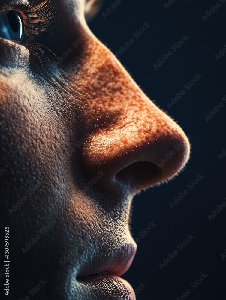 Obraz premium Man's Face Close-Up