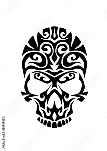 Tete de mort tribal crane