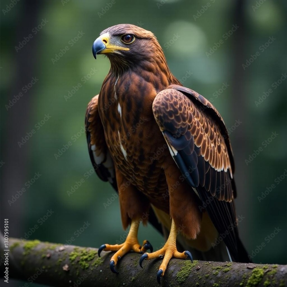 Obraz premium Stunning high definition photos of a hawk, the grace and beauty of nature. Atmospheric moment