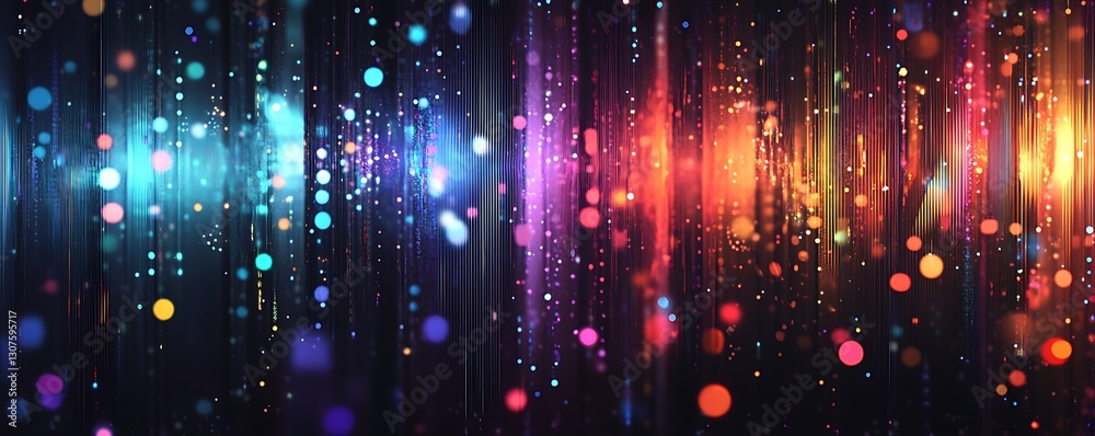 Fototapeta premium Abstract digital background with colorful bars and lights.