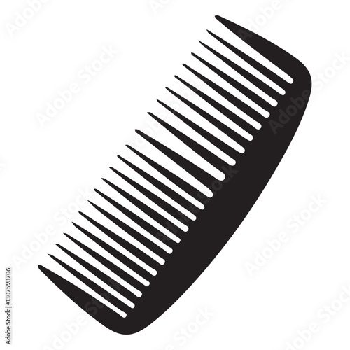 Classic Hair Comb Silhouette for Styling and Grooming Needs