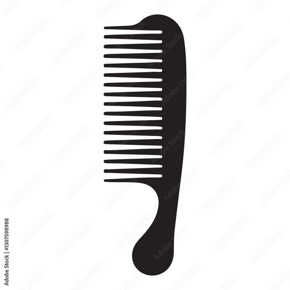 Grooming Hair Comb Silhouette with Handle for Easy Styling