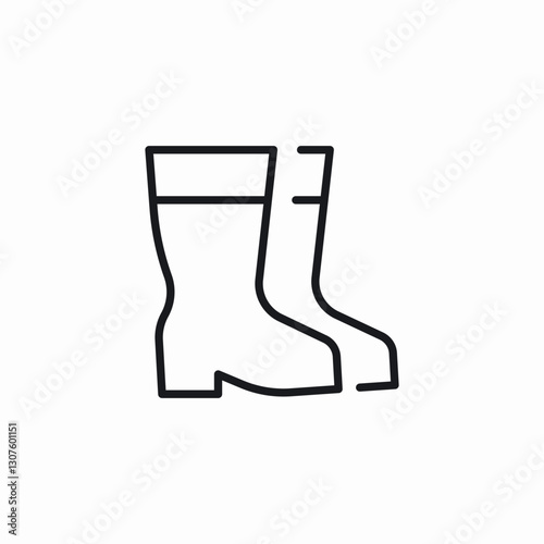 beekeeper boots icon sign vector