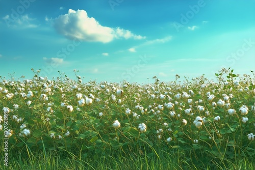 Majestic Mountain Landscape With Wildflowers Under a Clear Blue Sky