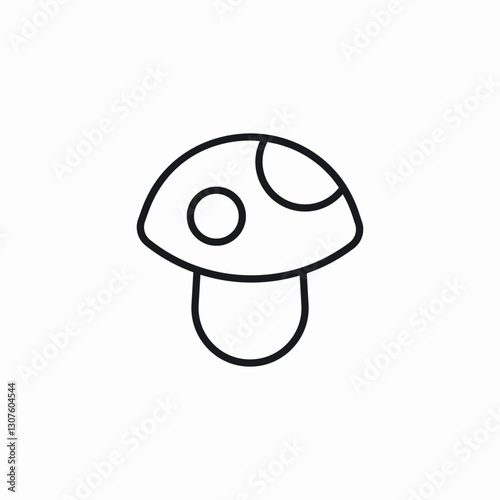 mushroom field icon sign vector