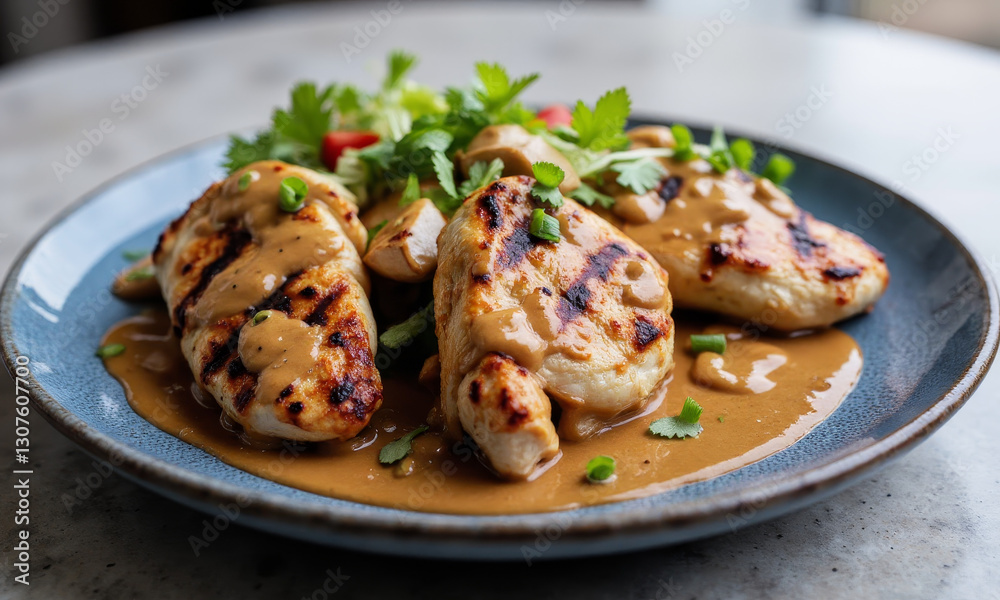 Grilled Chicken Breasts with Peanut Sauce Grilled Chicken Breasts with Peanut Sauce