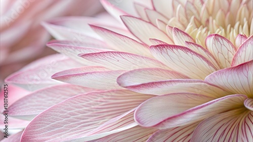 Delicate lotus petals close-up, soft colors, floral beauty, blurred background, copy space