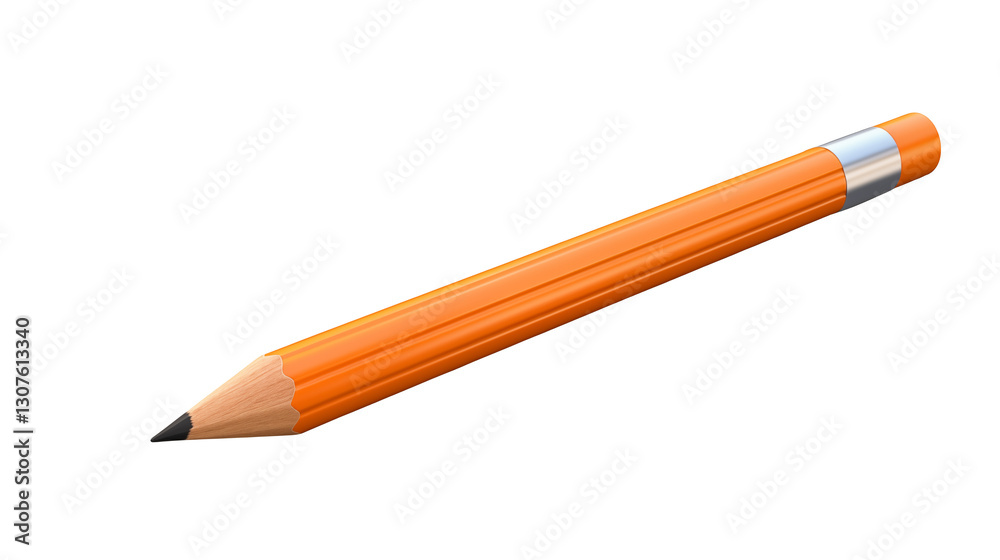 Orange Pencil Mockup High Resolution 3D Render for Branding and Education Designs Orange Pencil Mockup High Resolution 3D Render for Branding and Education Designs