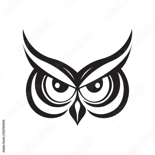Owl logo icon design animal and simple business