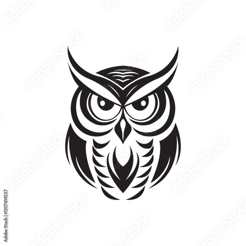 Owl logo icon design animal and simple business