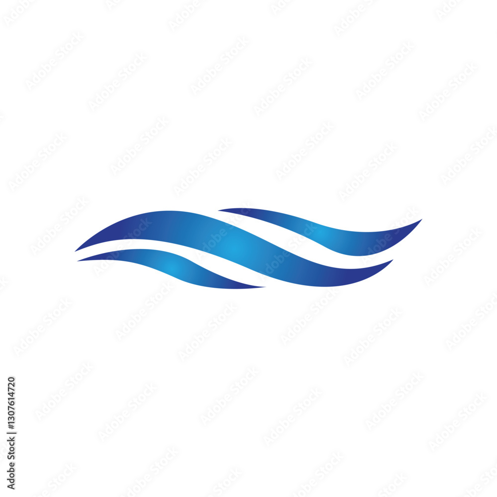 Water wave vector illustration logo Water wave vector illustration logo