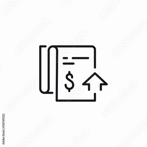 finances raising icon sign vector