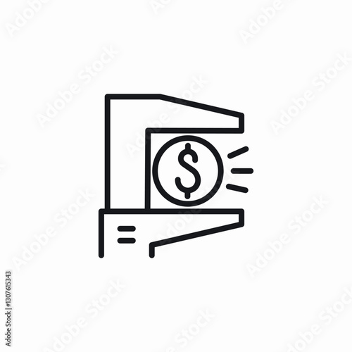 financial optimization icon sign vector