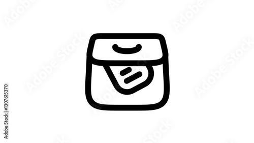 briefcase Animation transparent background 4K. Business bag. Executive bag. Office bag Animation.