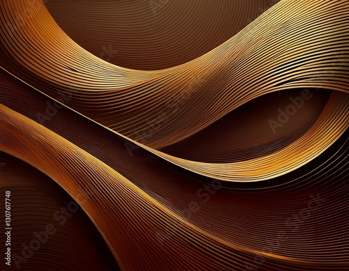 curved lines on a dark brown background