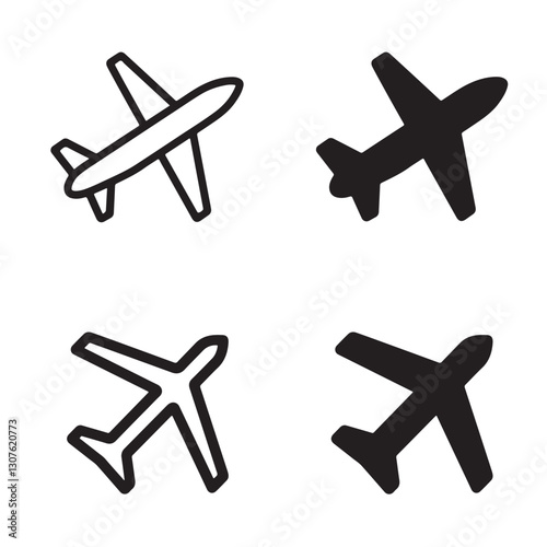Airplane icon vector art illustration