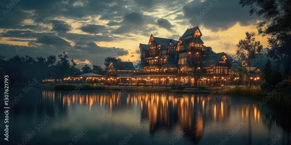 Fototapeta premium Lakeside Structure