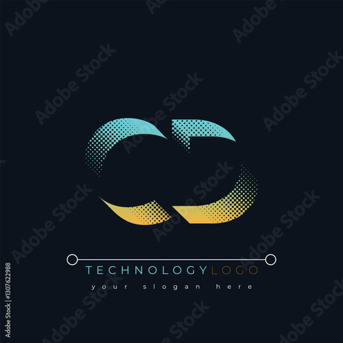 C and D logo design. CD abstract technology logo. This logo design is the process of creating a visual symbol that represents a brand, company, or individual.