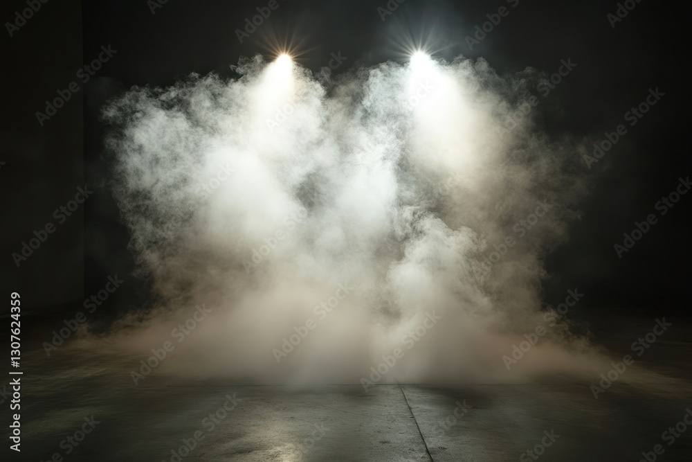 Ethereal Fog with Dramatic Lighting in a Dimly Lit Space Creating an Enigmatic Atmosphere Ethereal Fog with Dramatic Lighting in a Dimly Lit Space Creating an Enigmatic Atmosphere