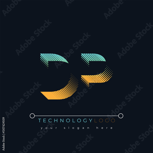 D and P logo design. DP abstract technology logo. This logo design is the process of creating a visual symbol that represents a brand, company, or individual.