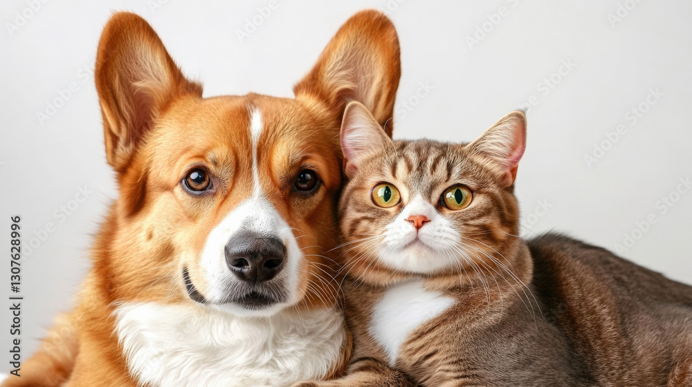 A dog and a cat together A dog and a cat together