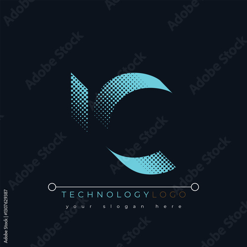 I and C logo design. IC abstract technology logo. This logo design is the process of creating a visual symbol that represents a brand, company, or individual.