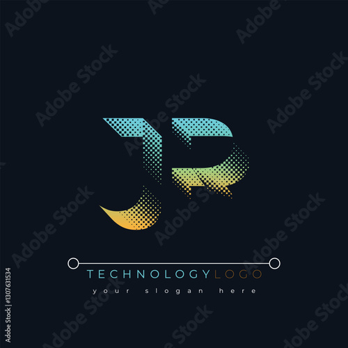J and R logo design. JR abstract technology logo. This logo design is the process of creating a visual symbol that represents a brand, company, or individual.